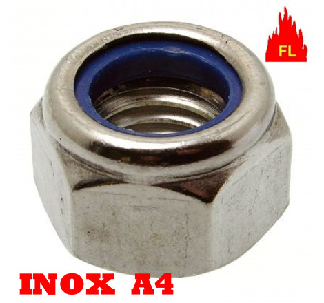 Ecrou frein indesserable fendu inox A1/S.S303